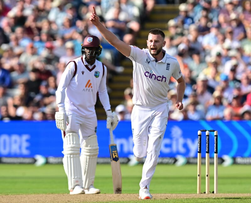 England v West Indies 2024 Test Match Cricket Edgbaston: Gus Atkinson - Edgbaston Test Series Hospitality Packages: England V India