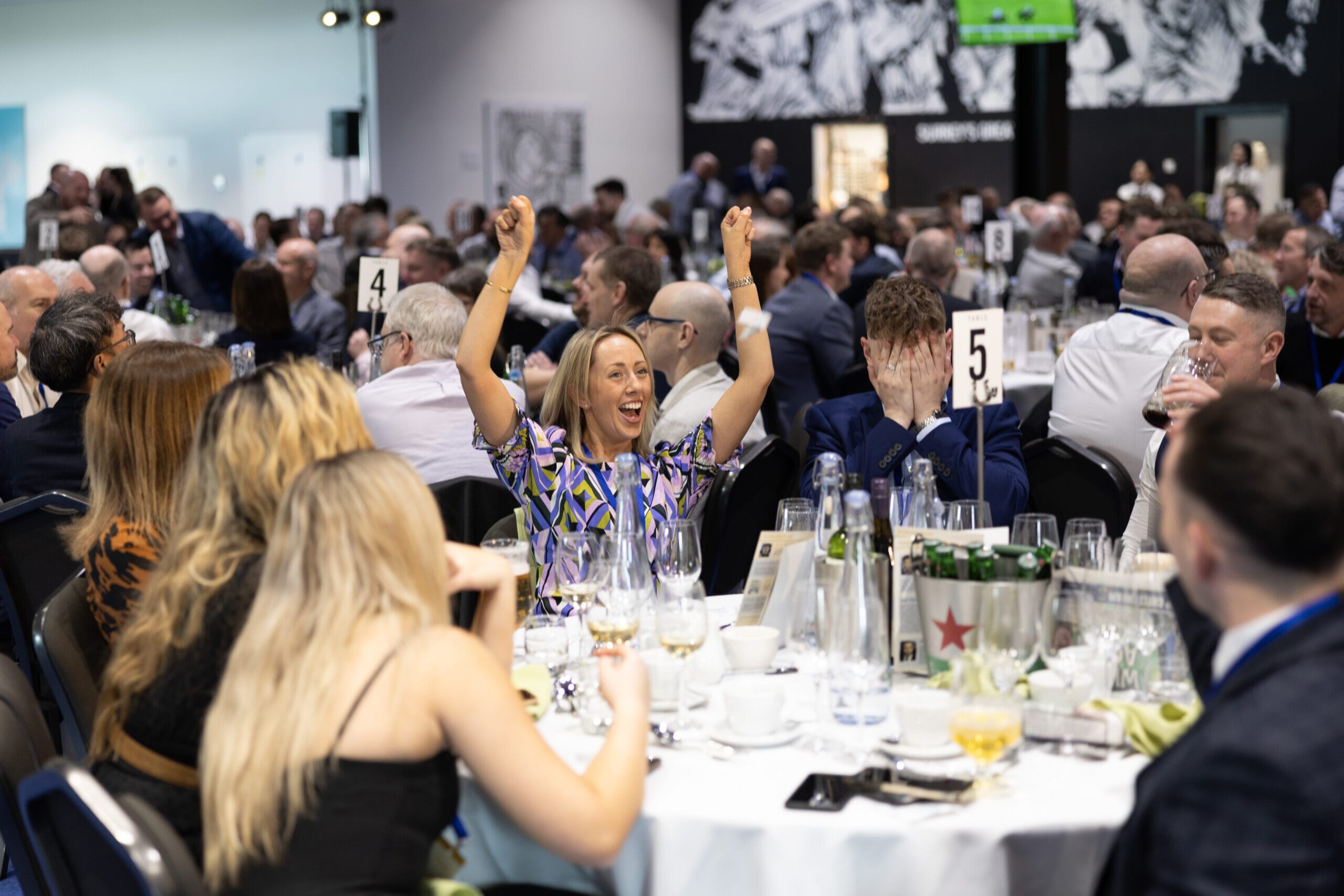 London Gold Cup Lunch 2024 - Guests enjoy the racing action