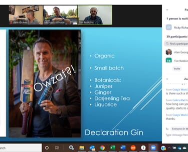 Online Gin Tasting Event Corporate Virtual Celebrity Event