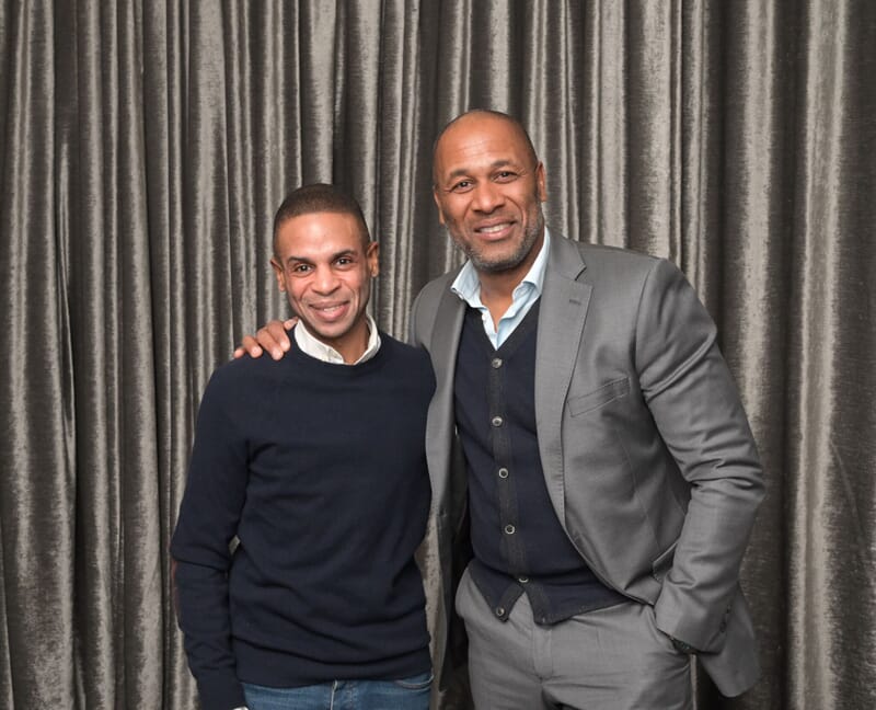 Les Ferdinand poses for photos at our sporting lunch