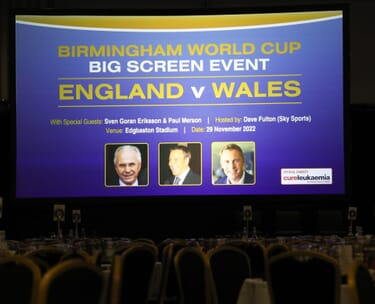 The Big Screen is ready at our Birmingham World Cup Big Screen event
