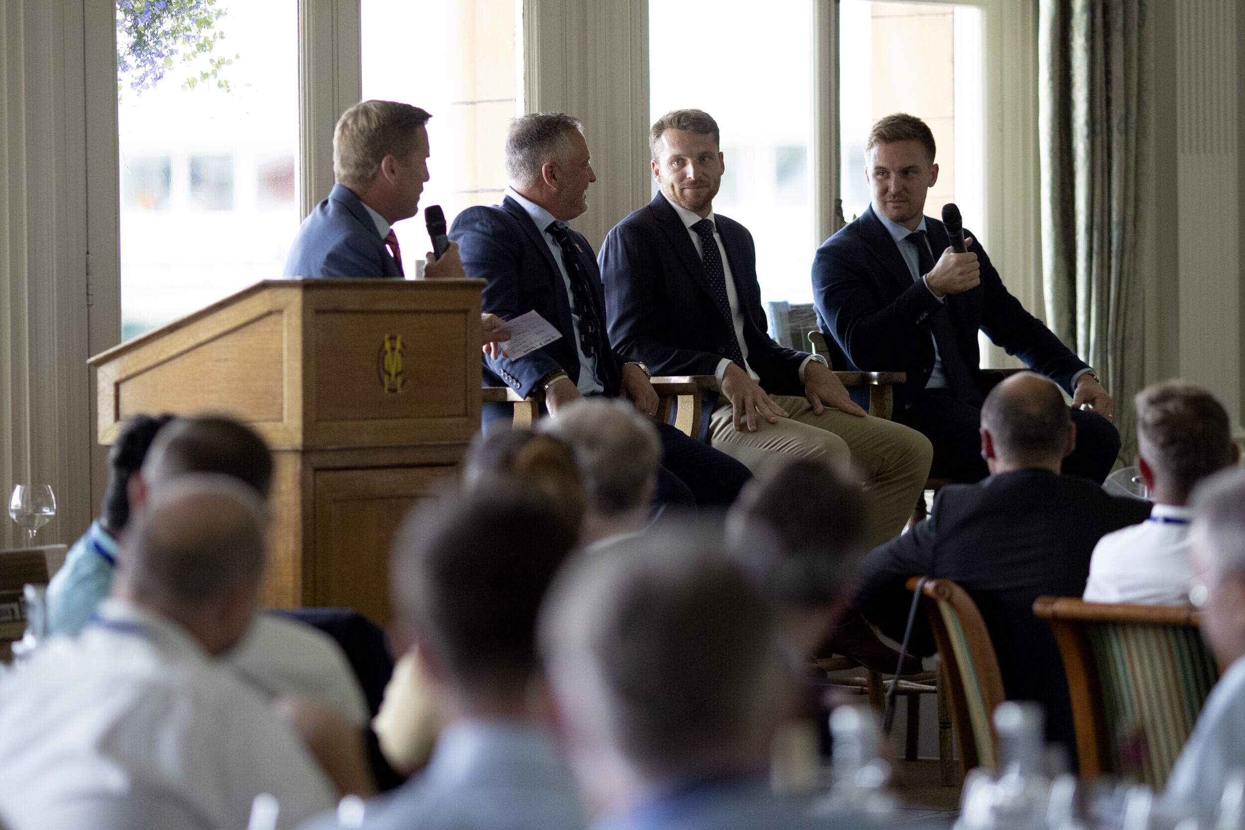 Our superb panel of speakers at the Lord's Long Room Lunch 2022