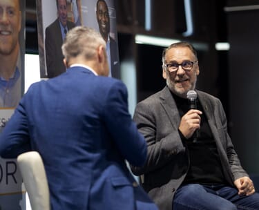 An evening with the football characters 8 Paul Merson entertains at the London Gold Cup lunch 2022