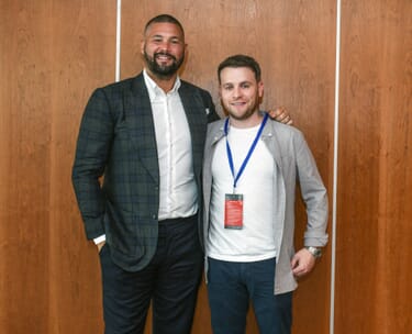 Daniel dubois v fabio wardley 18 Guests getting their photo with Special Guest Tony Bellew at our Joshua v Helenius Boxing Hospitality