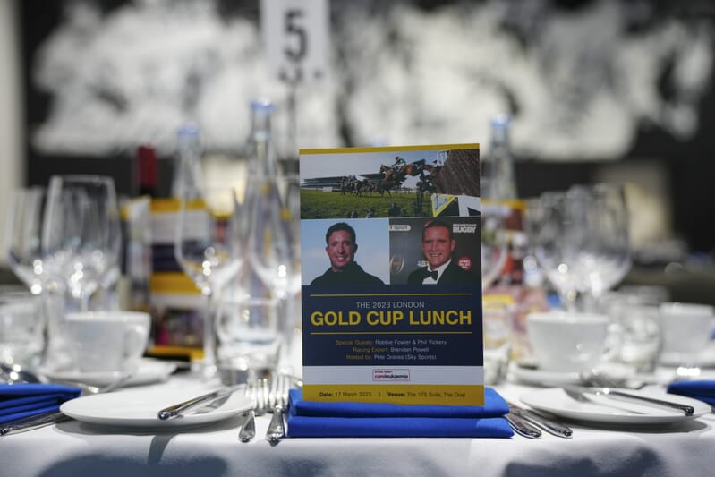 London Gold Cup Lunch 2023 table layout
