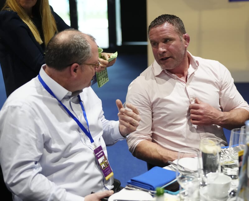 London Gold Cup Lunch 2023 Speaker Sponsor table with Phil Vickery